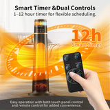 3 in 1 Portable Space Heater Tower Fan Combo for Bedroom, Office Large Room