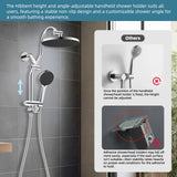 Self-cleaning Shower Head Combo, High Pressure 10'' Rain Showerhead