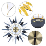 23.6 Inch Modern Large Decorative Wall Clock Silent Non Ticking