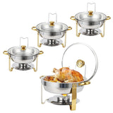 2/4 Pack Chafing Dish Buffet Set, 5QT Buffet Servers and Warmers, Round Catering Warmer