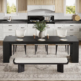 Tribesigns 86.61-Inch Dining Table for 6-8 People, Modern Narrow Long Kitchen Table