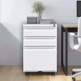 Mobile File Cabinet with Lock, Metal Filing Organizer for Home Office