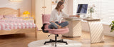 TCGBKAF Pink Criss Cross Chair with Wheels&Flip-Up Arms