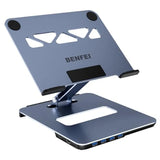 Laptop Stand with USB C 6in1 Docking Station HDMI 4K@60Hz 4*USB3.0 100W PD Compatible with MacBook
