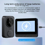 Smart Video Doorbell, 4.3-Inch Display for 2-Channel Audio Intercom