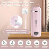 Portable Travel Electric Kettle with Plug-in Boiling and Keeps Warm via USB