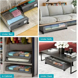 Stozle 1Pack/2Pack Under Bed Storage Boxes With Wheels, Large Capacity