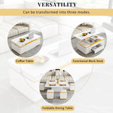 U-Can Lift-Top Coffee Table with 4 Storage Table for Living Room