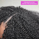 Small Spirals Curly Crochet Human Hair Extensions Deep Pixie Curls Crochet Hair Pre Separated