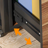Tribesigns 2 Drawer Wood File Cabinets, Mobile Lateral Filing Cabinet for Letter A4 Size, Printer Stand with Shelves and Drawer