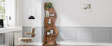 Tribesigns Corner Shelf, Rustic 5-Tier Wall Corner Bookshelf, Stylish Corner Small Bookcase Storage Rack