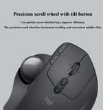 Logitech MX ERGO S Wireless Track Ball Mouse Wireless Bluetooth Charging Mouse Ergonomic Series Mouse Light Sound Office Design