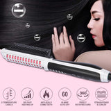 2-in-1 Hair Straightener and Curler with Fast 30s Heating, 6 Heat Levels, Auto Off, 360