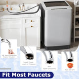 Portable washing machine for apartment, home, dorms, RV: 1.5 cu.ft compact washer in gray black