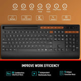 SGIAWETA-KM31 Wireless Keyboard and Mouse Combo - Full-Size Quiet Typing with Palm Rest