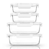 80 oz and 36 oz]Extra Large Glass Food Storage/Baking Containers Set with Lids