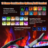 Electric Fireplace Heater, Compatible with Alexa & WiFi, Touch Screen