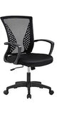 PayLessHere Black Mesh Office Chair Adjustable Lumbar Support Armrest