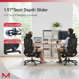 Ergonomic Office Chair with Footrest,Office Chair with 136° Recline, Ergonomic Desk Chair