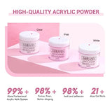 Acrylic Nail Kit – Nails Kit Acrylic Set with Nail Drill Brushes Gel Polish Clear Nails Tips Nail Art Tools Nail Stuff