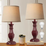Dimmable Table Lamps Set of 2, Rustic Farmhouse Table Lamps for Living Room