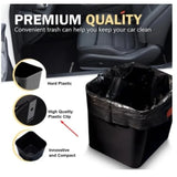 Car Trash Can Waterproof and Leakproof Car Garbage Bin with Floor Mat Clip