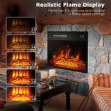 18Inch Electric Fireplace Insert, Freestanding & Recessed Electric Stove