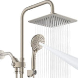 Dual Shower Head Combo 8'' High Pressure Rain Shower Head with Handheld Spray 6+1 Spray Settings Handheld