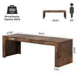 Tribesigns 79-Inch Extra Long Desk, Two Person Double Desk for Home Office