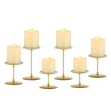 Pillar Candle Holders Candelabra - Bulk Candle Stand Iron Plate Minimalism