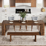 Tribesigns 86.61-Inch Dining Table for 6-8 People, Modern Narrow Long Kitchen Table
