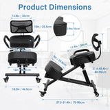 Kneeling Chair with Back Support, Height Adjustable Kneeling Chair for Men