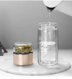 Tea Water Bottle High Borosilicate Glass Double Layer Tea Water Cup Infuser