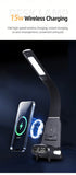 Eye-Care Reading Desk Lamp w/ Soft Night Light 15W Wireless Fast Charging