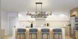 11-Light Linear Chandelier Bubble Chandelier Height Adjustable Chandeliers for Dining