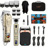 Hair Clippers Set for Men with LED Display Cordless Hair Clipper Trimmer in Black Professional