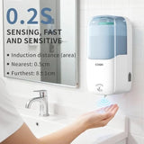 Automatic Soap Dispenser Wall Mount, 33.8oz/1000ml Dish Soap Dispenser for Bathroom, Touchless Electric