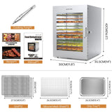 Lecon Chef Food Dehydrator Machine, 12 Stainless Steel Trays Food-Dryer 24H Timer