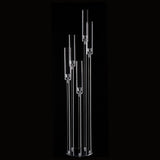 Acrylic Floor Candelabra 5 Arm Tall Candlestick Holder for Wedding, 10pcs