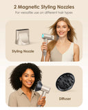 Bopcal Ionic Hair Dryer with Diffuser - 160000RPM High-Speed Blow Dryer, 500 Millons Ions Frizz Free, Fast