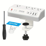 1pc Fast Charging Desktop Edge Power Strip Surge Protector W/ USB C,,8.8Ft