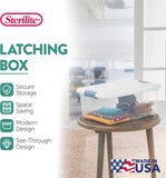 Clear Plastic Under Bed Storage Boxes with Lids, 24-Pack for Closet, Office