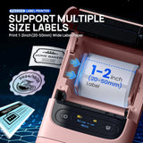 PM220S Label Maker Machine with Tape, 2 Inch Bluetooth Thermal Label Printer, Portable Sticker Printer for School, Offic