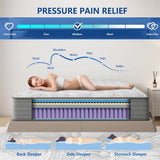 12 Inch Gel Memory Foam and Innerspring Hybrid Medium Firm Mattress
