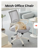 Black Mesh Gaming Office Chair Mid Back Lumbar Support Adjustable Height Swive