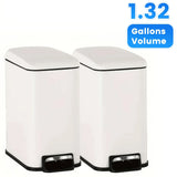 us13 Gallon Trash Can, 5L/30/50 Liter Kitchen Garbage Can Fingerprint Proof Stainless Steel with Removable Inner Bucket And Hinged Lids, Pedal Rubbish