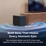 ULTIMEA Poseidon R3T 2.1ch Soundbar with 5.25" Wireless Subwoofer, 240W