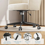Vanity Chair with Wheels & Back,Vanity Chair Adjustable Height Comfy Desk Chairs for Makeup