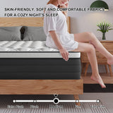 12"14" Gel Memory Foam Hybrid Pocket Spring Mattress Twin Full King Queen