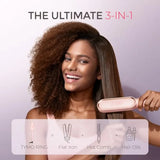 TYMO Ring Hair Straightener Brush Hair Straightening Iron with Built-in Comb, 20s Fast Heating